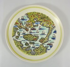 Poole Pottery Decorative Plate Poole Harbour Illustrative Map 9"