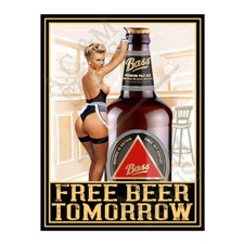 Free Beer Metal Tin Sign