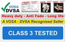 CLASS 3 TESTED, SIGN, MOT