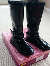 Lelli Kelly Marion High Girls Patent Star Studded Long Boots size 36-Kelli kelly