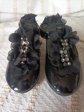 Black Smart Baby Girl Shoes Size 17, Brand New