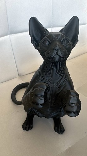 Printed black sphynx cat - 3d,