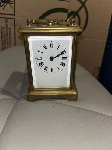 Vintage brass carriage clock - brass,