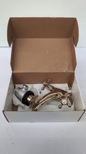 Deva Tudor Bathroom Basin Mixer Tap in Gold  Dual Cross Handle( box opened)