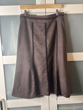 M&Co Brown Suede Look Skirt