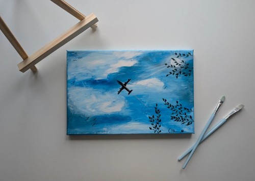 Passing skies 20x30cm - "passing, skies"