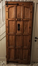 Rare Antique Oak Front Door