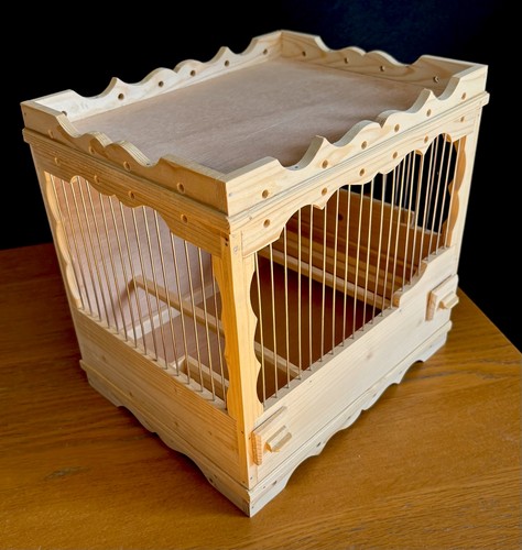Wooden bird cage metal wire - cage,