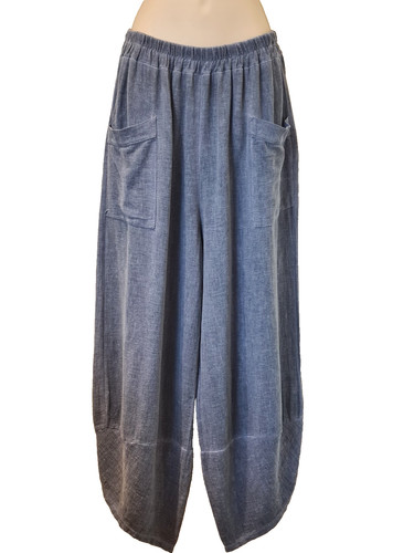 Italian washed linen trousers - italian,