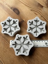 Set of 3 Snowflake Silicone Moulds for Epoxy Resin Christmas