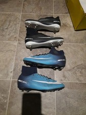 NIKE MERCURAL SOCK FOOTBALL BOOTS  UK 5 X2 BOOTS (USED/NO LACES)