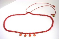 Nikki & Me (Lola Rose) 'Cute' Maya Pink/Red Quartzite Charm Necklace Brand New