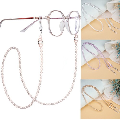 Beaded chain reading - reading, glasses