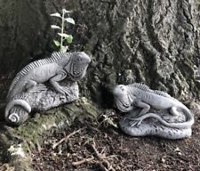 Iguana Bearded dragon garden stone ornament lizard statue pet memorial reptile