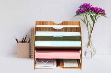 Exerz Desk Tidy Multi Functional Organizer File A4 Paper Folder Tray Holder Rack