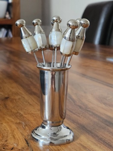 Vintage art deco chrome onyx - chrome,