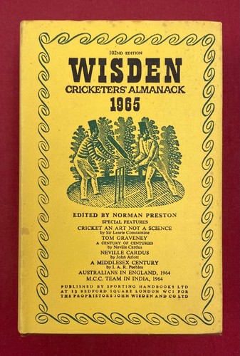 1965 wisden hardback in - 1965,