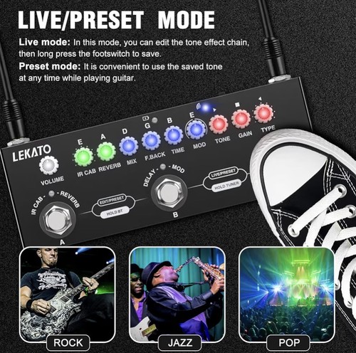 Multi effects pedal lekato - multi,