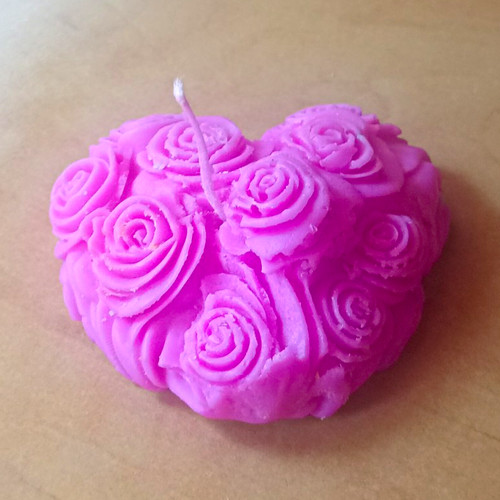 Pink rose flower shaped - pink, flower-shaped