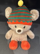 Clintons Teddy Bear Christmas Elf Hat Plush Soft Toy Retired Collectable