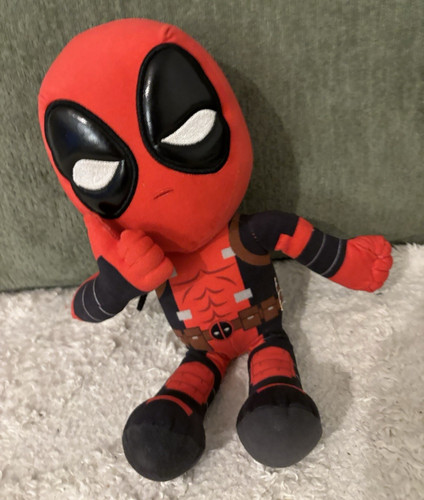 Deadpool red black plush soft - red,