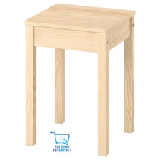 IKEA HÄGERNÄS Wooden Stool Solid Pine Durable Compact Rustic Multi-Purpose Table