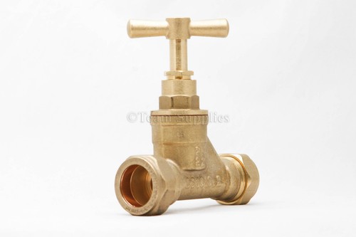 Brass poly stopcock 25mm - stopcock, x