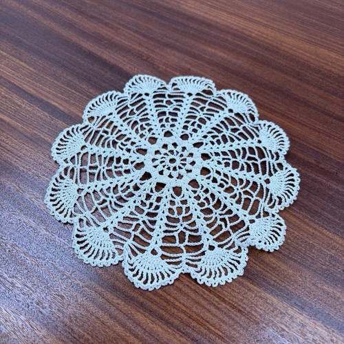 White crochet doily - , with