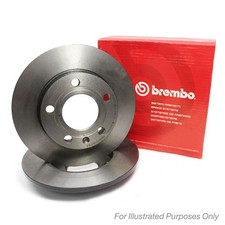 2x Brake Discs Pair Solid For