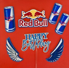 Red Bull Themes Cake Topper