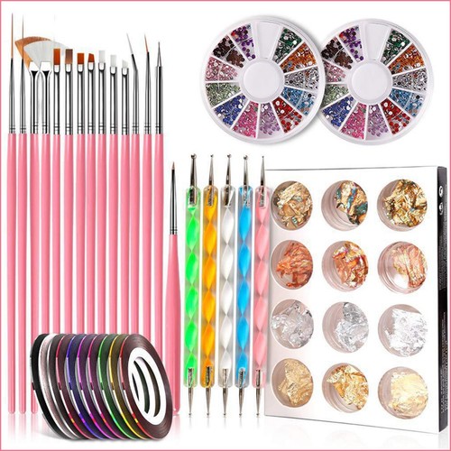25pcs nail art brushes set - set, gel