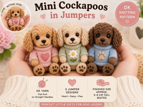 Cockerpoo puppy knitting - cockerpoo,