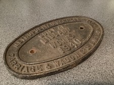 Original Railway Plate -