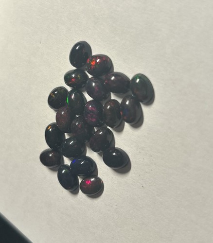 5pcs black opal 7mm - x, 5mm