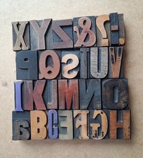 Vintage WOODEN Letterpress