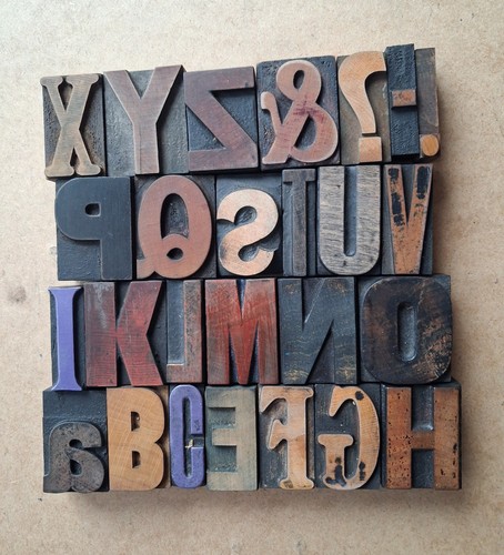 Vintage wooden letterpress - vintage,