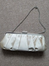 gold satin evening bag by