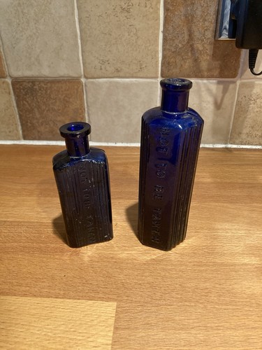 Two antique cobalt blue - two,