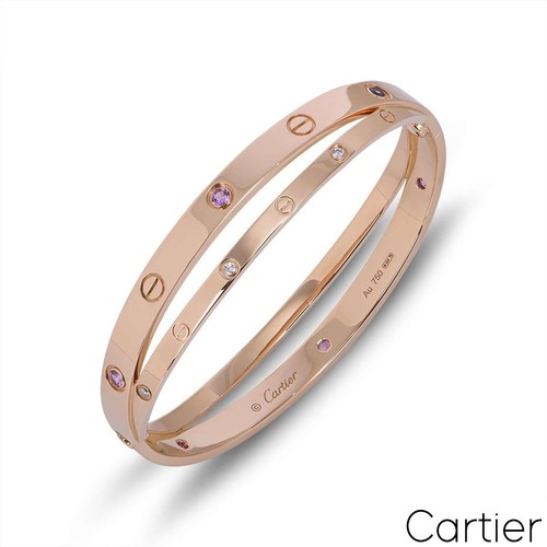 Cartier rose gold half diamond - cartier,