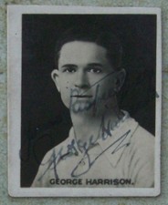 Rare George Harrison (Everton) Signed DC Thomson Card 1923