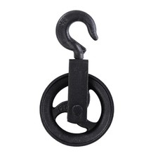 KATSU Pulley Wheel 120mm, Hanging Hand Wheel Rope Pulley Block with Hook