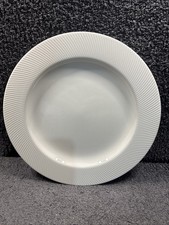 Fine China White Dinner Plate 10.5"  With Twist Embossed Decoration
