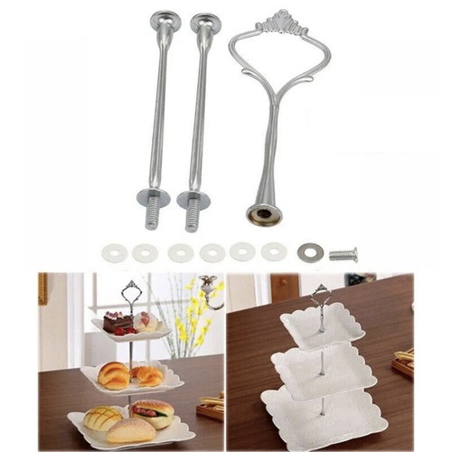 5pc tier silver - silver, cake