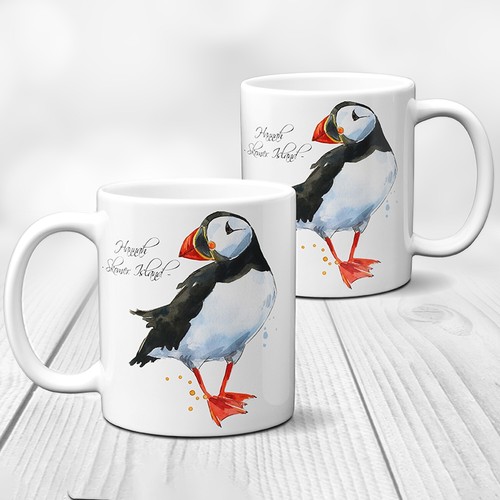 Personalised puffin mug - puffin,