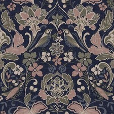 Folk Floral Wallpaper Birds