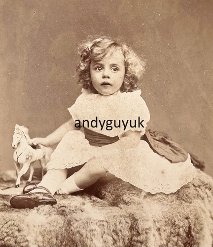 Cabinet card girl wooden toy - girl,
