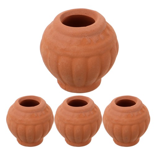 4pcs small clay terracotta - 4pcs,