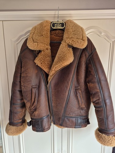 Mens sheepskin aviator jacket - aviator,