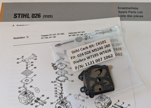 Stihl 024 026 - walbro, kit