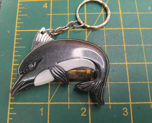 Vintage dolphin keyring - dolphin,